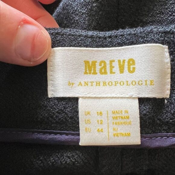 Maeve by Anthropologie Women's Black High-Rise Shorts Size 12 Casual pleated - Picture 5 of 8